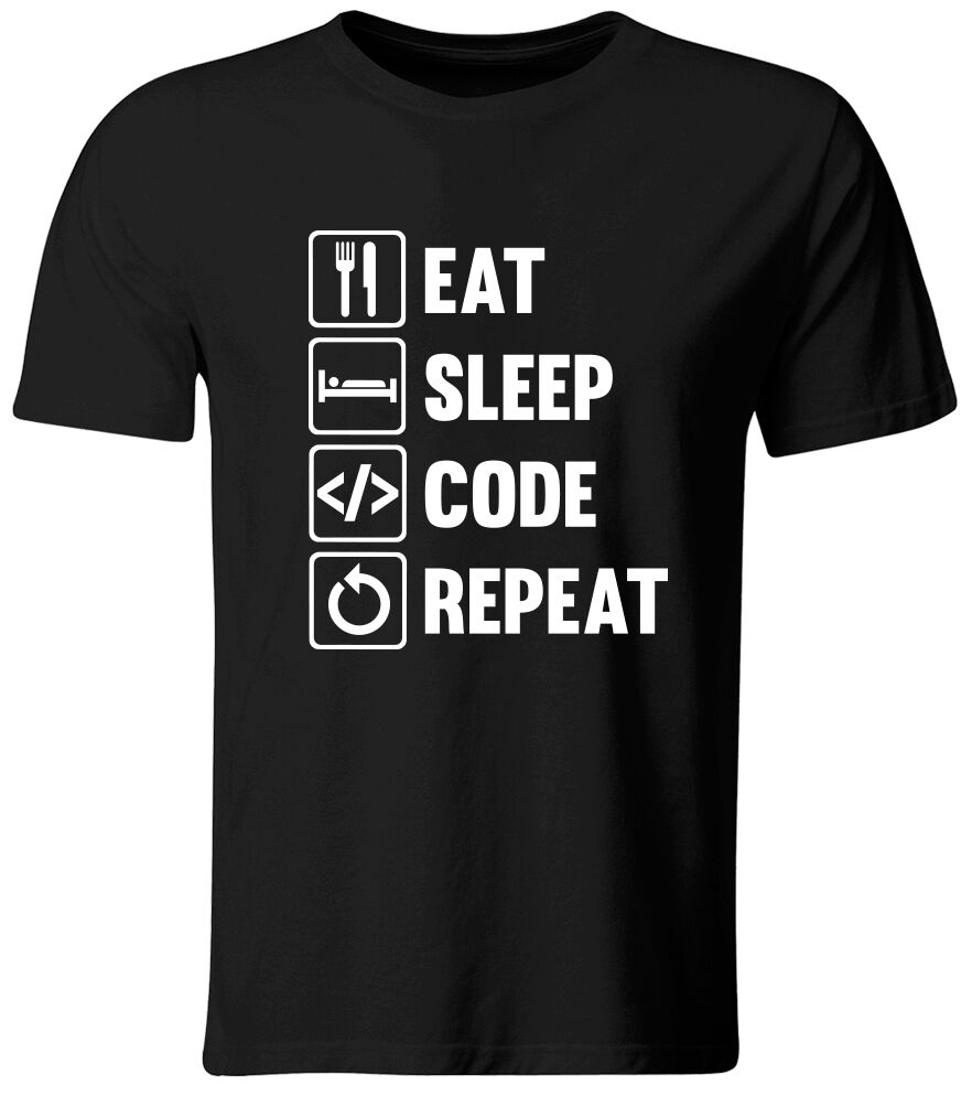 Koszulka męska Eat Sleep Code Repeat