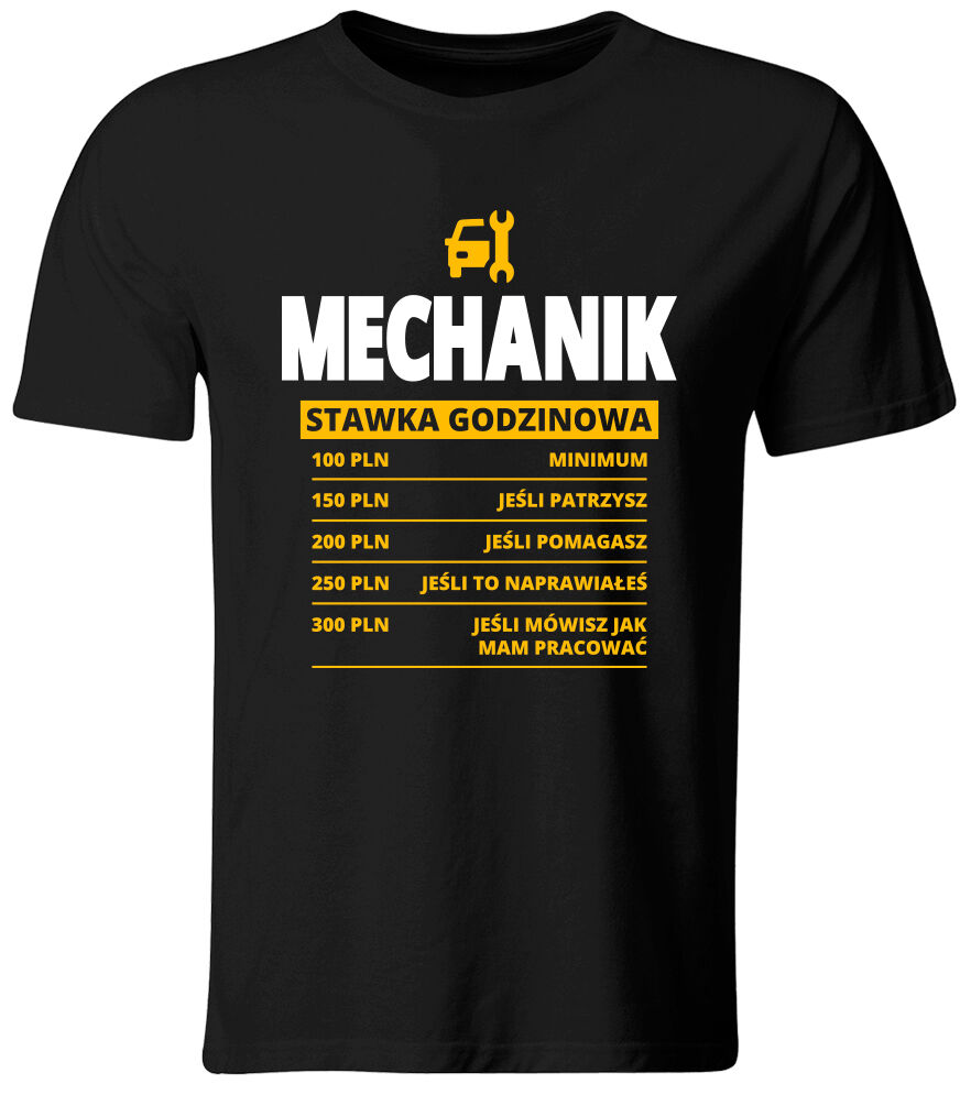 Koszulka męska Mechanik Stawka Godzinowa