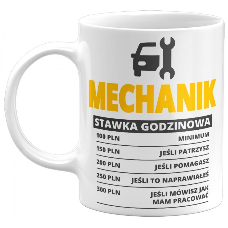 Kubek klasyczny Mechanik Stawka Godzinowa