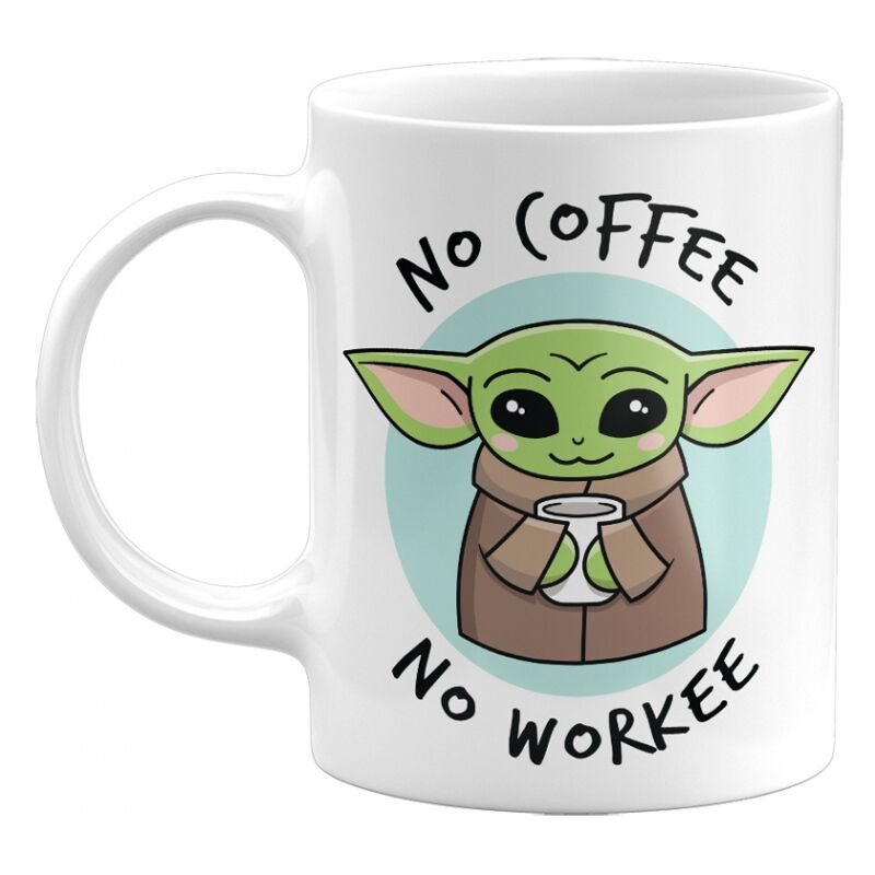 Kubek klasyczny No coffee, no workee