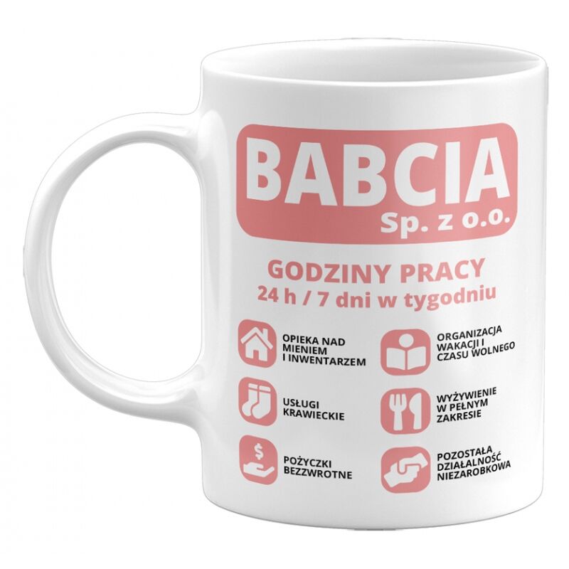 Kubek klasyczny Babcia SP. Z.O.O.