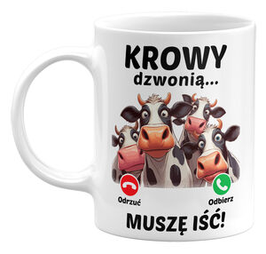 Kubek klasyczny Krowy Dzownią, Muszę Iść