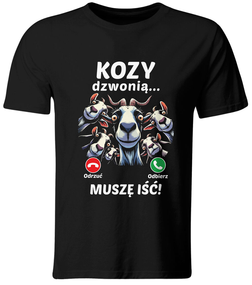 Koszulka męska Kozy Dzwonią, Muszę Iść